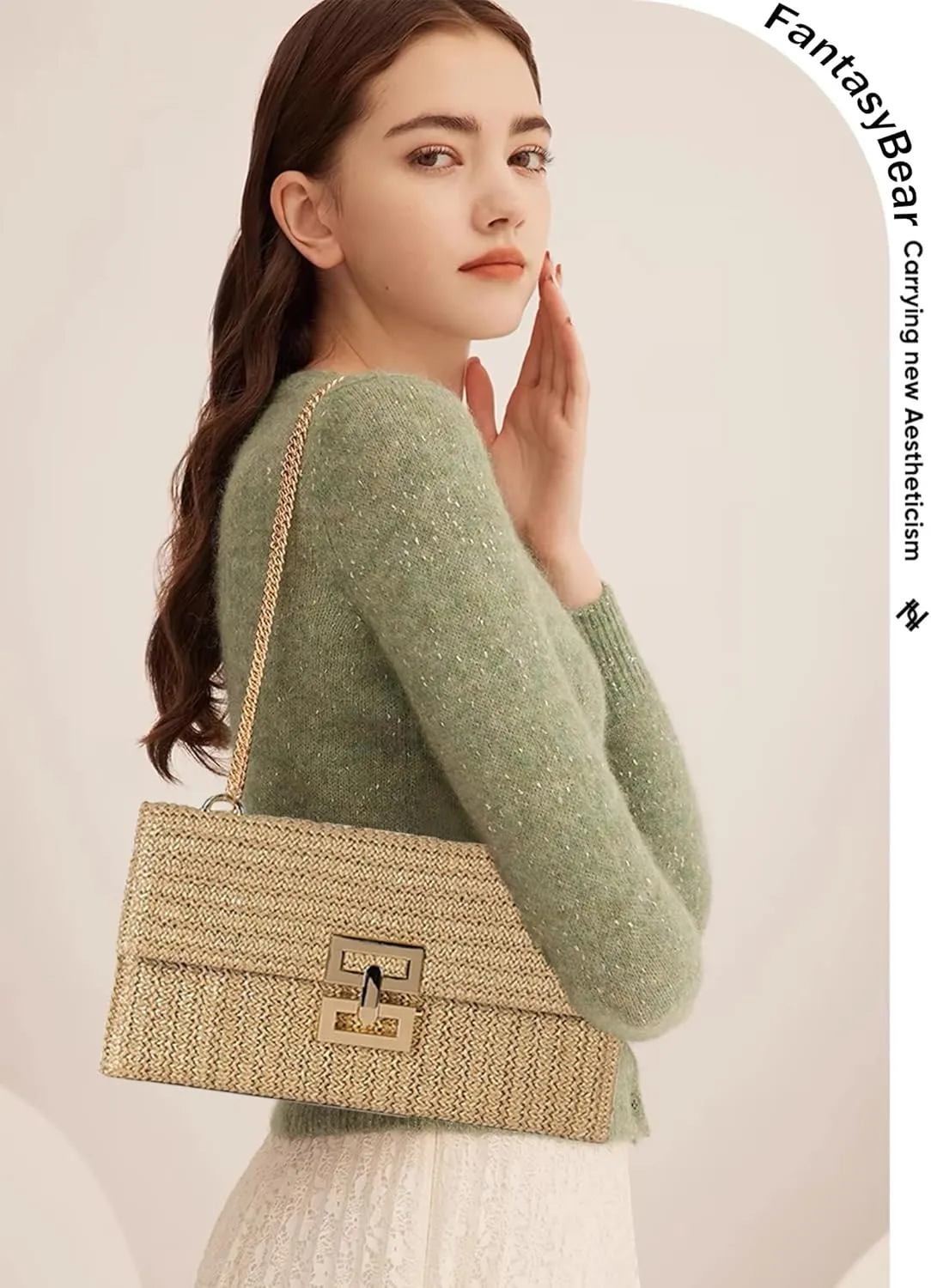 Summer Straw Cluth for women,Rattan Handbags for Women Wicker Purses for Vacation Beach