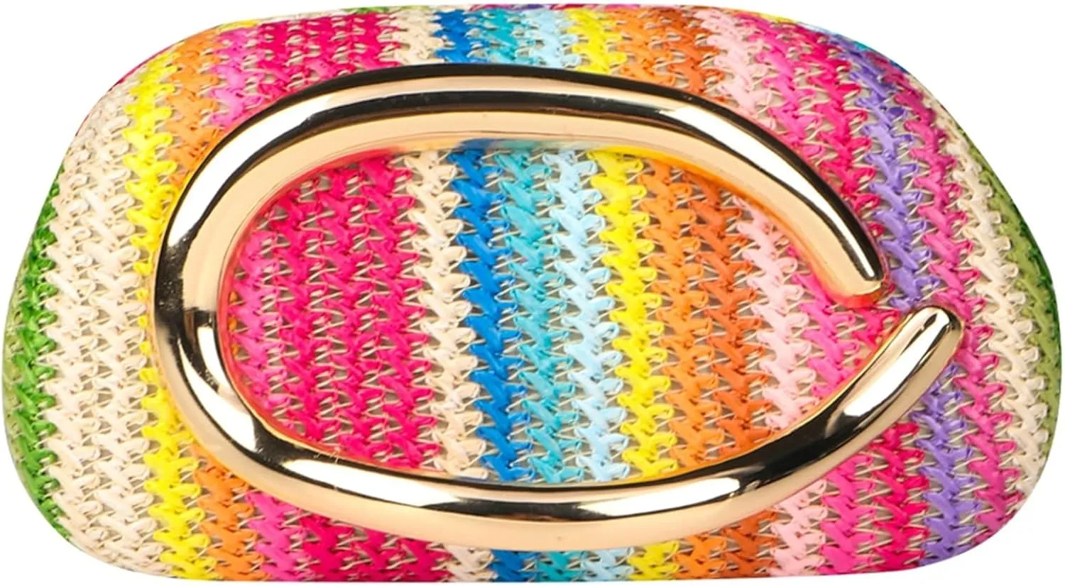 Summer Straw Woven Clutch Evening Handbag Chic Unique Handle Design Box Bag Chain Cross Body Trendy Purse Stylish Party 2025