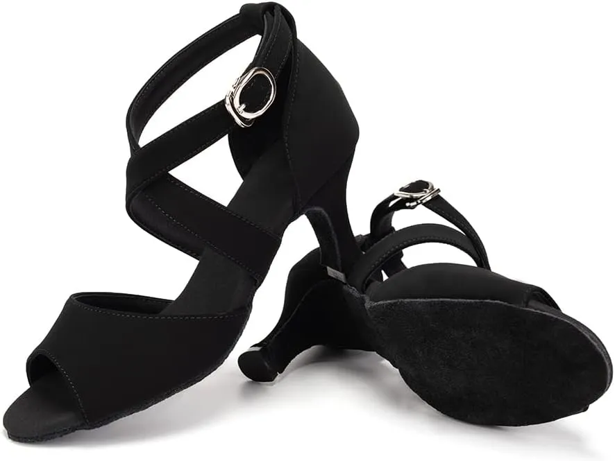 SWDZM Ballroom Dance Shoes Latin Salsa Tango Professional Performance Practice Dancing Shoes,Model FT095