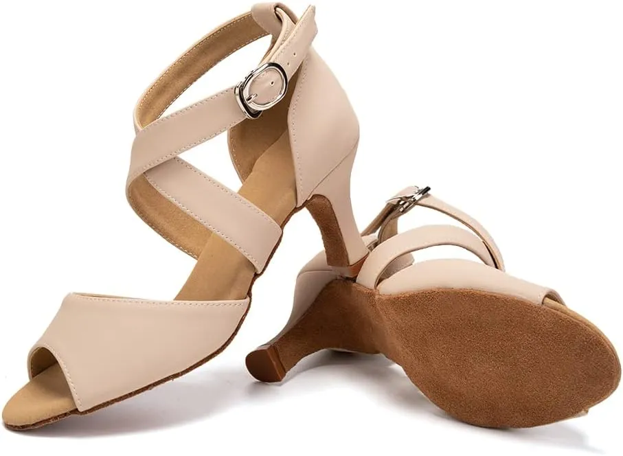SWDZM Ballroom Dance Shoes Latin Salsa Tango Professional Performance Practice Dancing Shoes,Model FT095