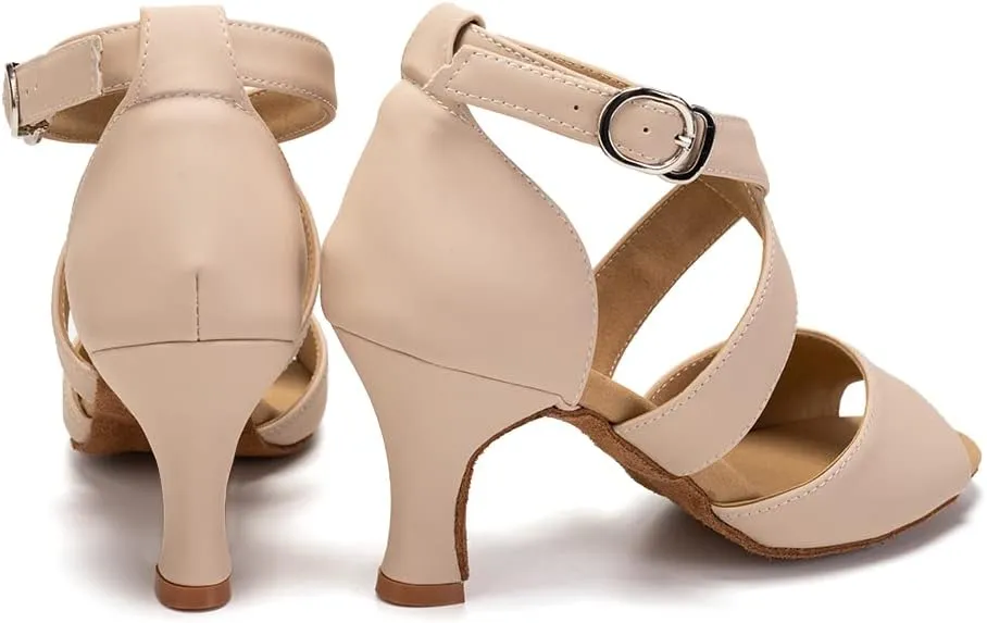 SWDZM Ballroom Dance Shoes Latin Salsa Tango Professional Performance Practice Dancing Shoes,Model FT095