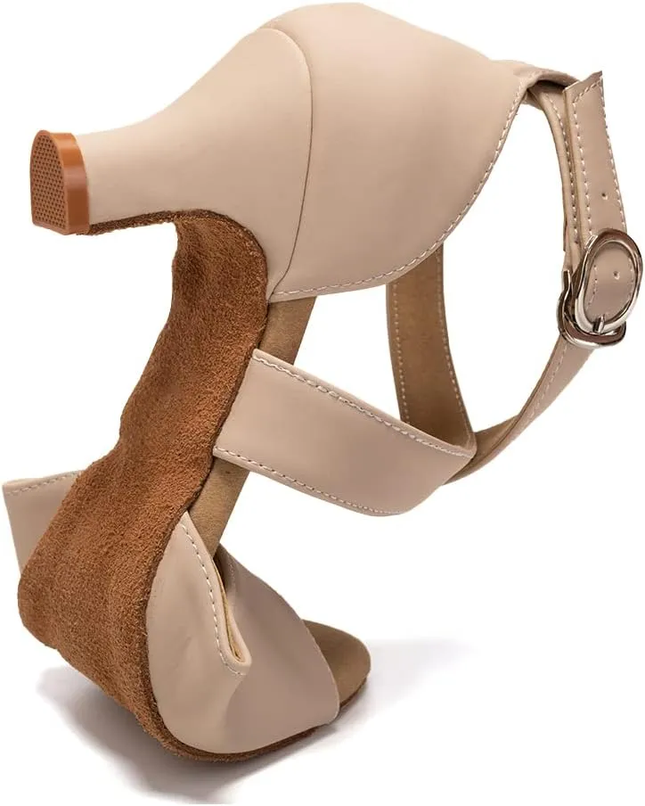 SWDZM Ballroom Dance Shoes Latin Salsa Tango Professional Performance Practice Dancing Shoes,Model FT095