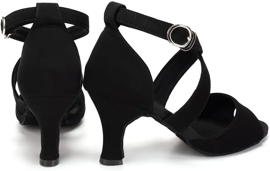 SWDZM Ballroom Dance Shoes Latin Salsa Tango Professional Performance Practice Dancing Shoes,Model FT095