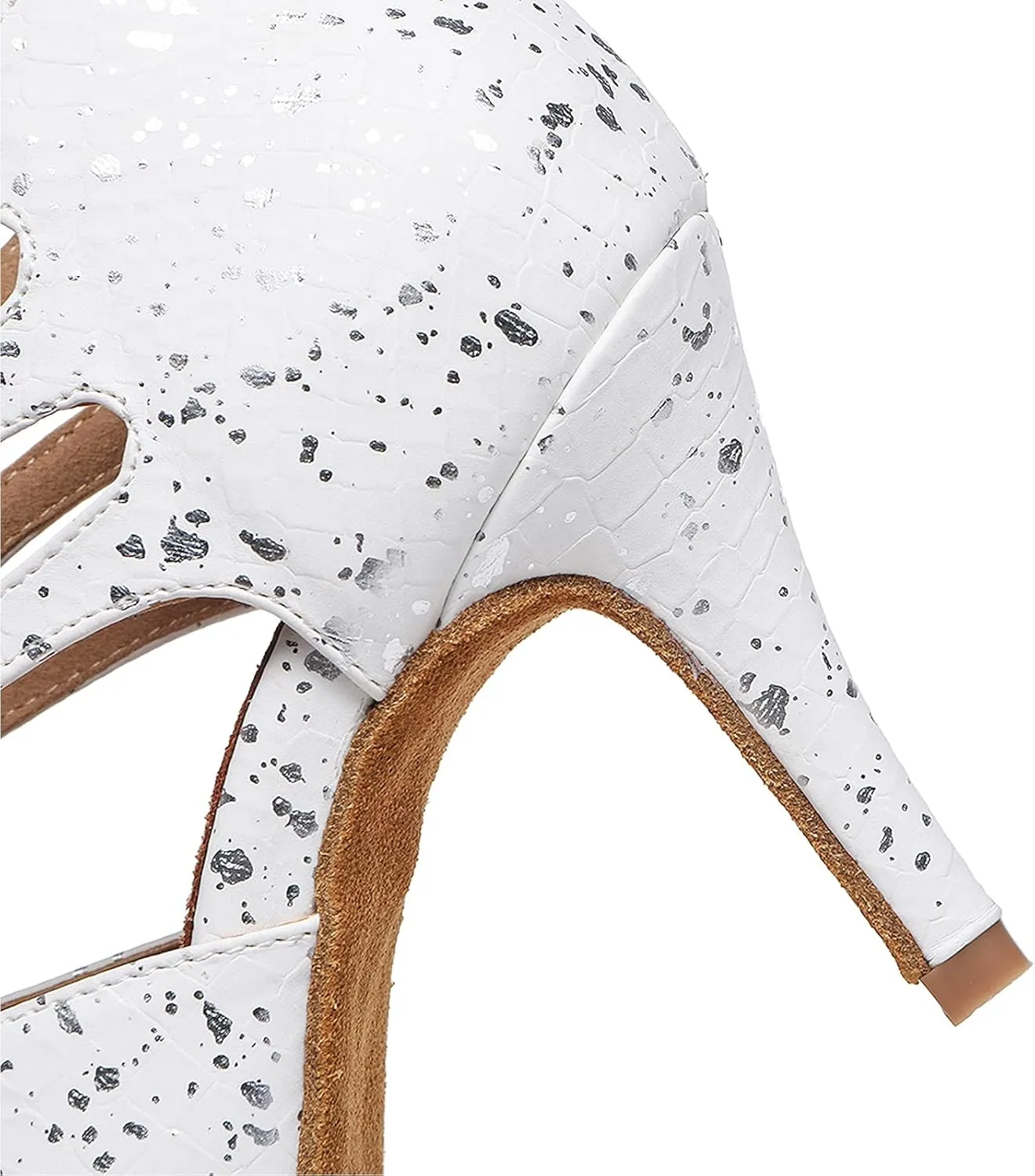 SWDZM Women's Rhinestone Ballroom Latin Dance Shoes Salsa Professional Practice Wedding Shoes,Model YCL389