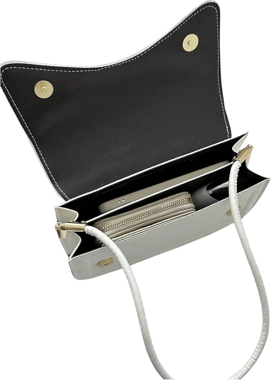 SweatyRocks Women's Solid Leather Shoulder Handbag Square Flap Underarm Bags Small Clutch Purse