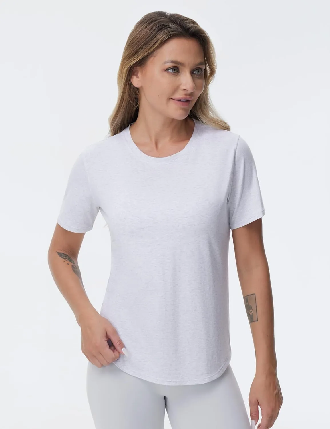 THE GYM PEOPLE Women's Workout Short Sleeve Breathable T-Shirts Athletic Yoga Tee Tops