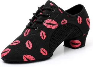 TINRYMX Women Ballroom Practice Shoes Standard Modern Teaching Professional Performance Latin Salsa Dance Shoes,Model-LHD2801