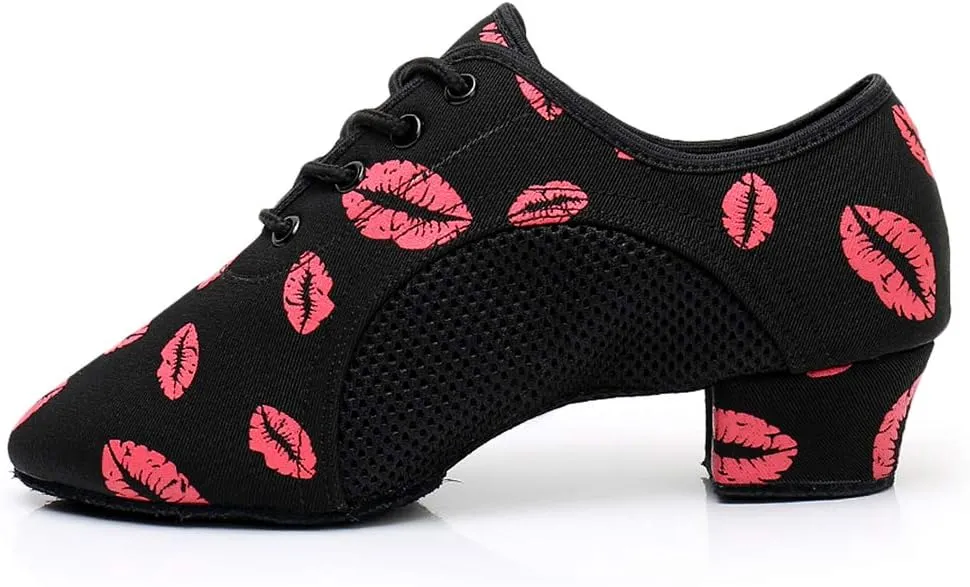 TINRYMX Women Ballroom Practice Shoes Standard Modern Teaching Professional Performance Latin Salsa Dance Shoes,Model-LHD2801