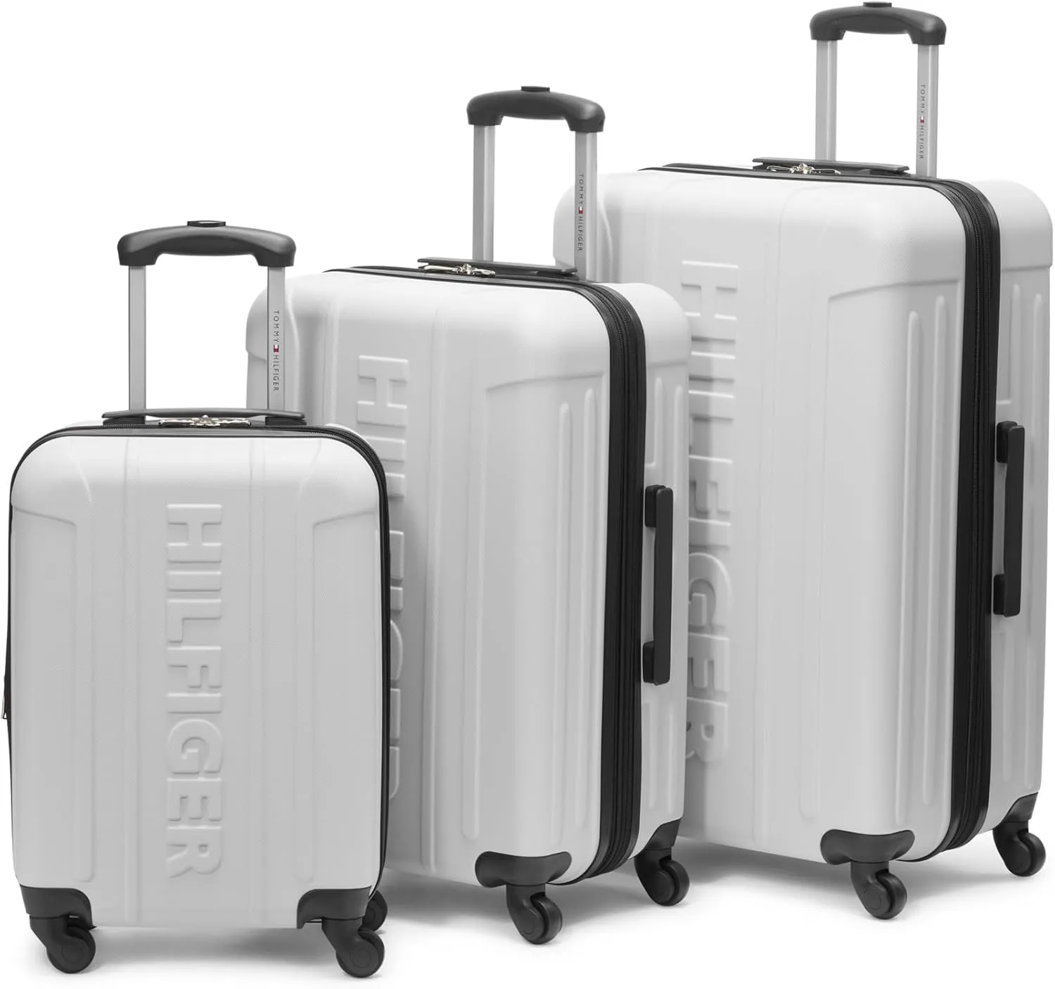 Tommy Hilfiger Unisex Luggage Check In,Silver,large