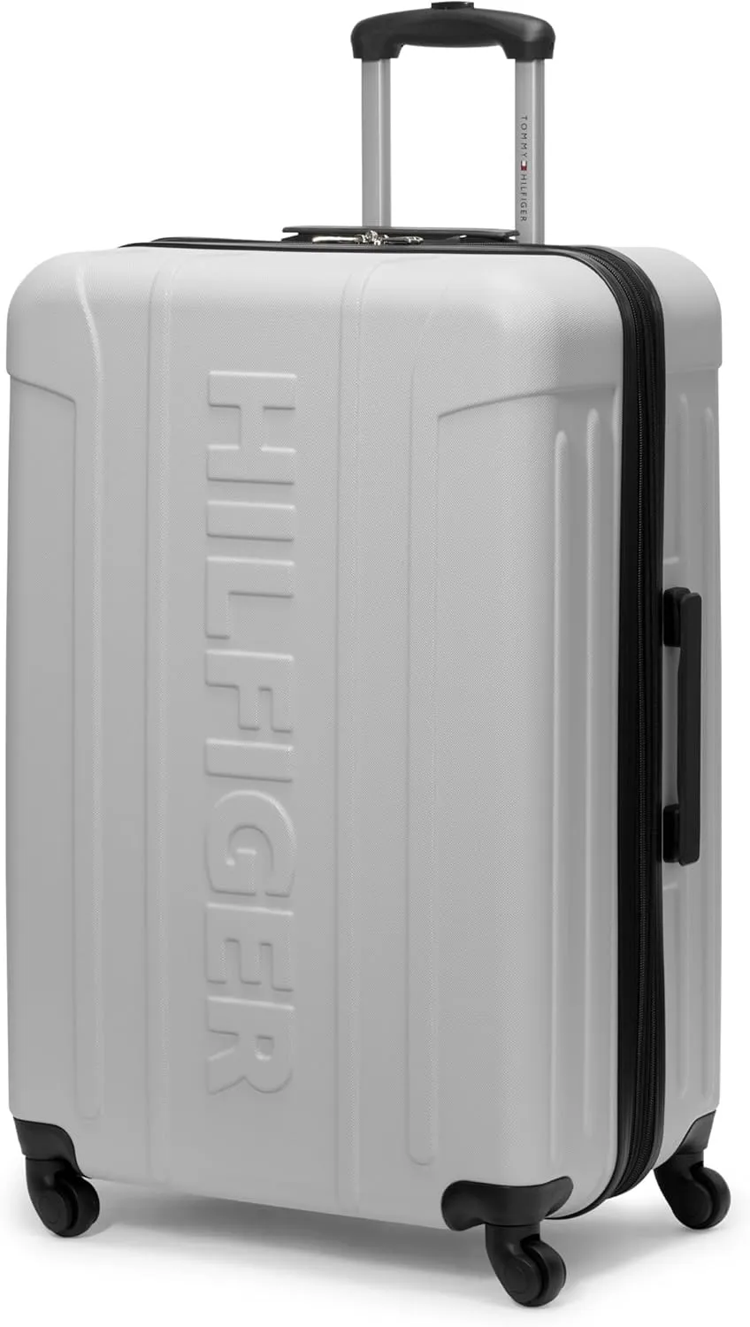 Tommy Hilfiger Unisex Luggage Check In,Silver,large