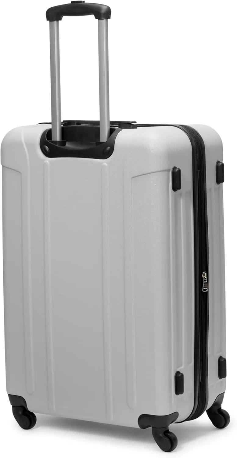 Tommy Hilfiger Unisex Luggage Check In,Silver,large
