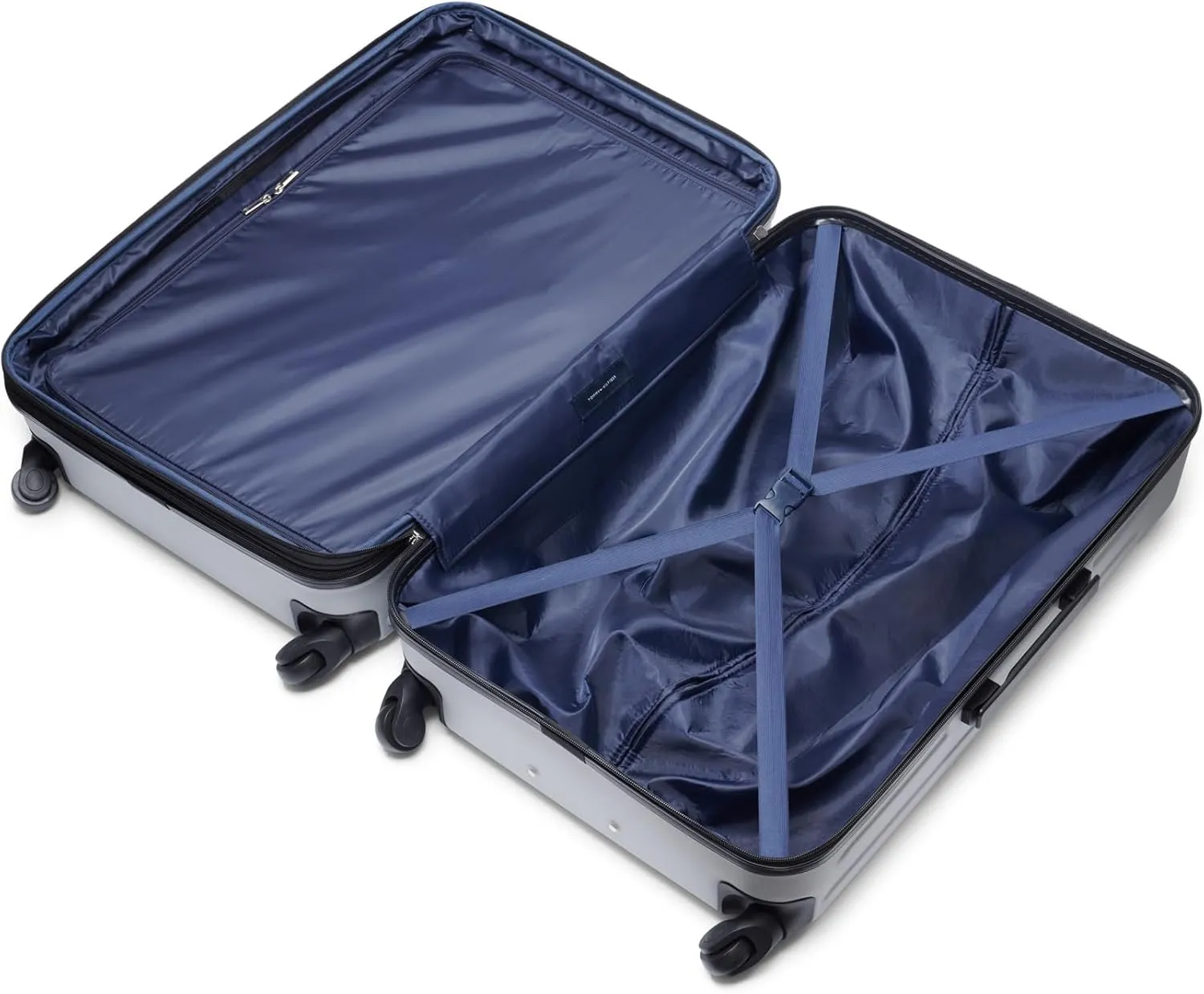 Tommy Hilfiger Unisex Luggage Check In,Silver,large