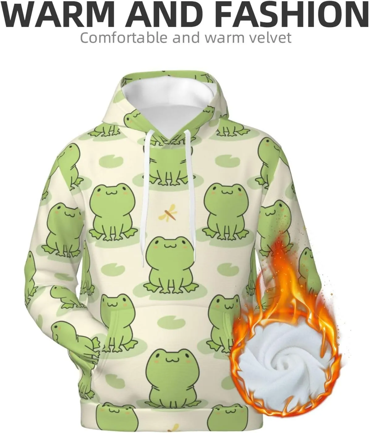 Trendy Comfort Hoodies Fleece Liner Lightweight Pullover Hooded Pocket Sweatshirt for Men Women Casual Hiking