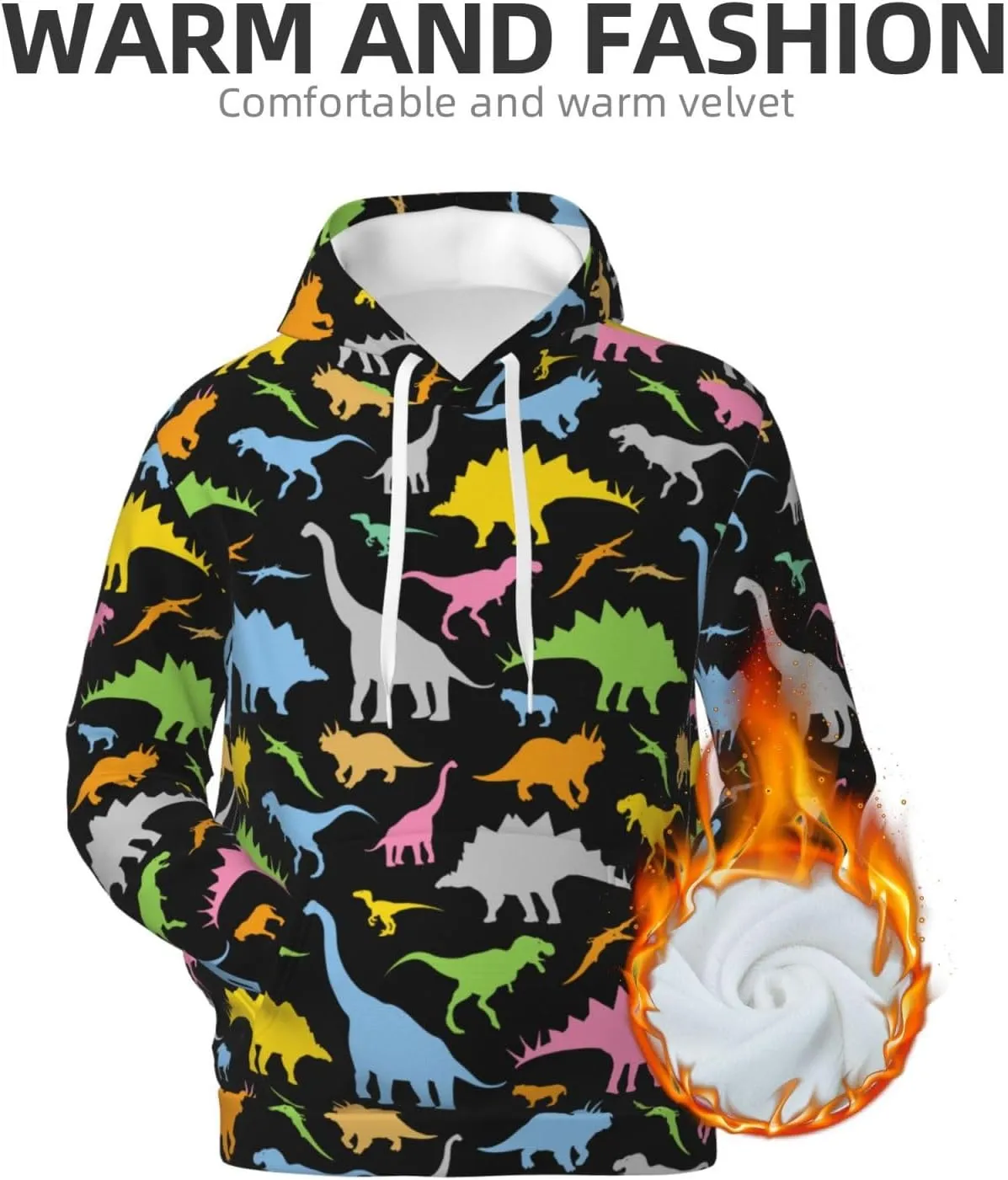 Trendy Comfort Hoodies Fleece Liner Lightweight Pullover Hooded Pocket Sweatshirt for Men Women Casual Hiking