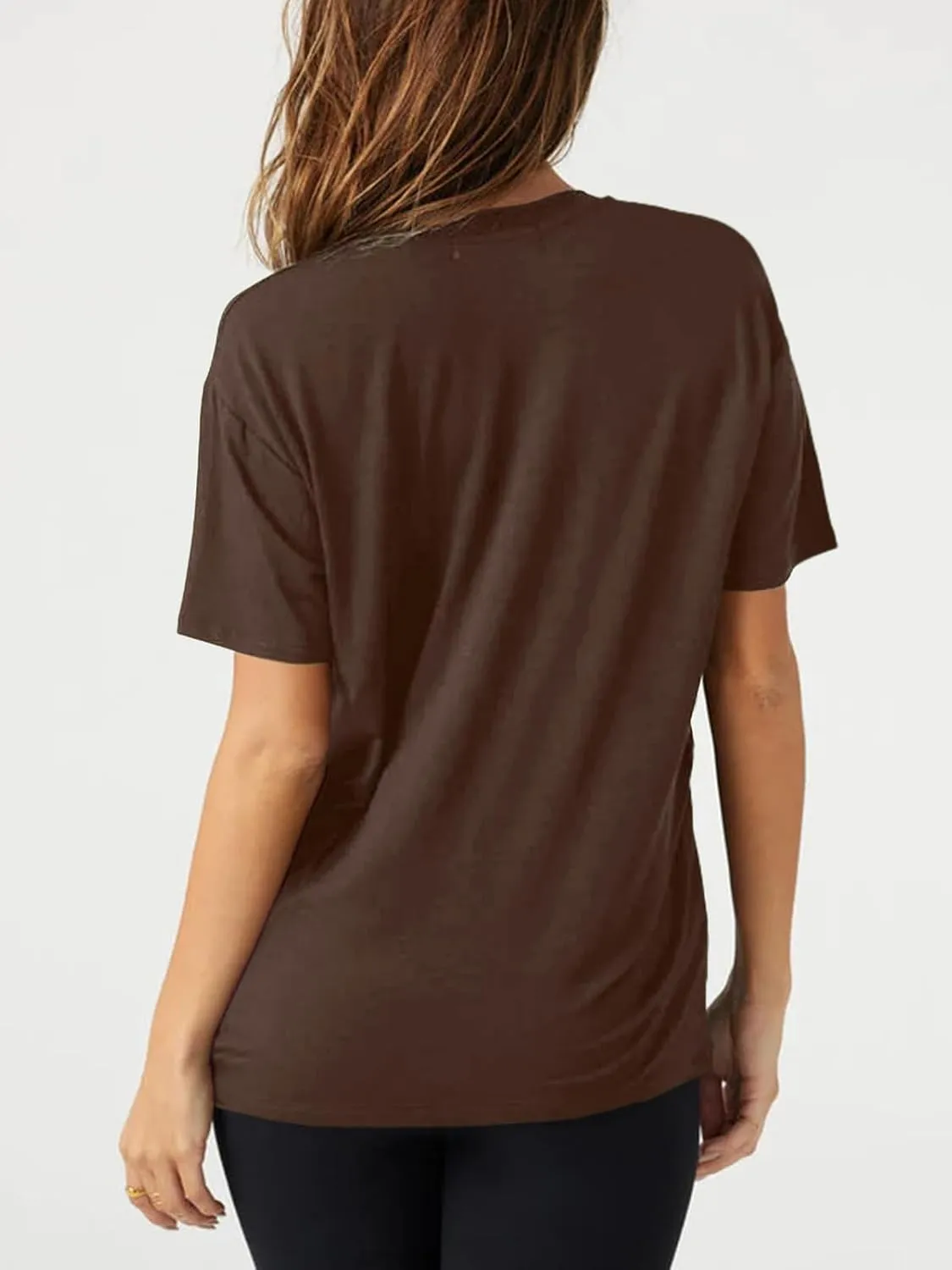 UNCLECAT Womens Deep V-Neck T Shirts Sexy Short Sleeve Tops Summer Oversized Tee