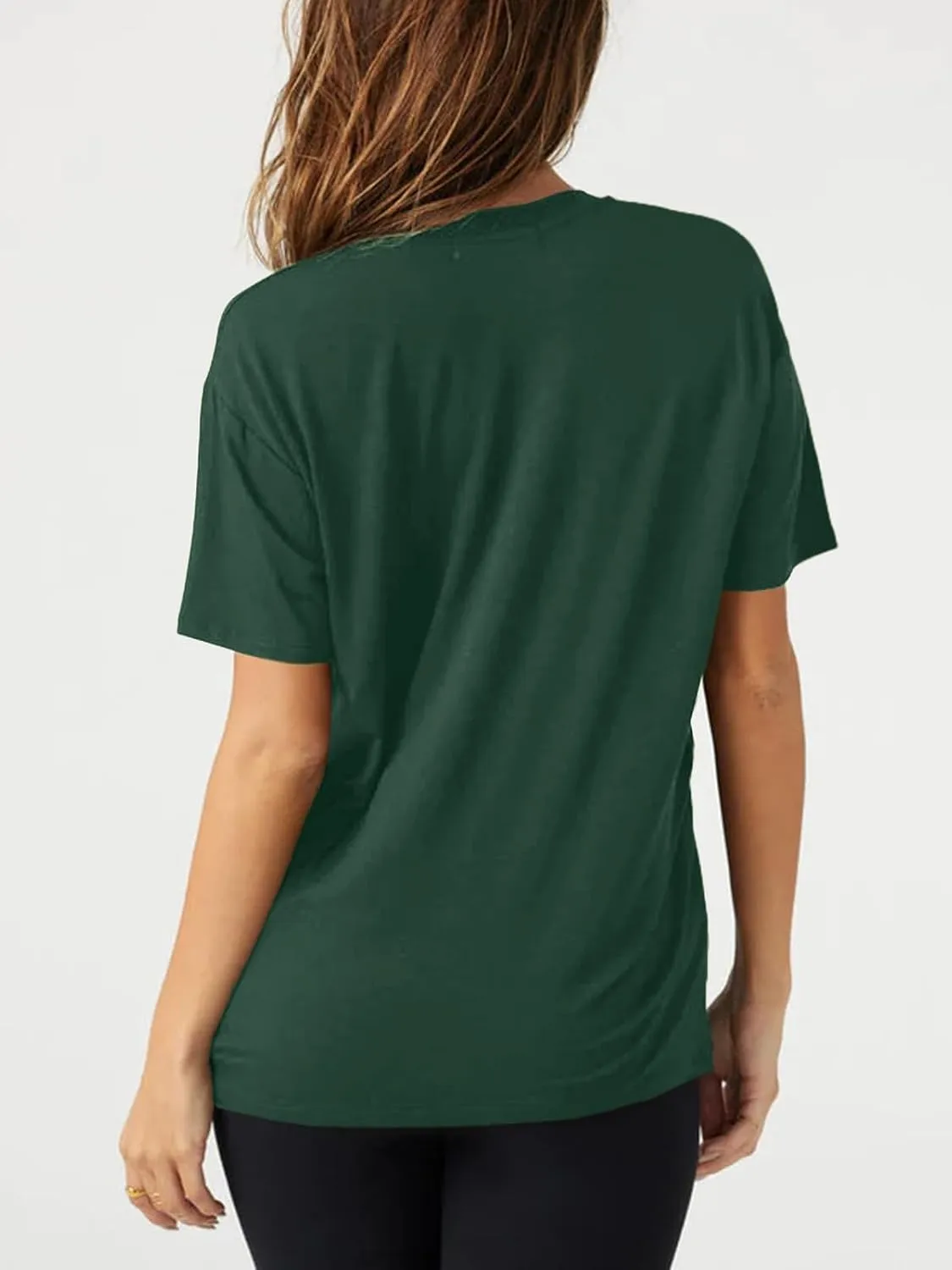 UNCLECAT Womens Deep V-Neck T Shirts Sexy Short Sleeve Tops Summer Oversized Tee