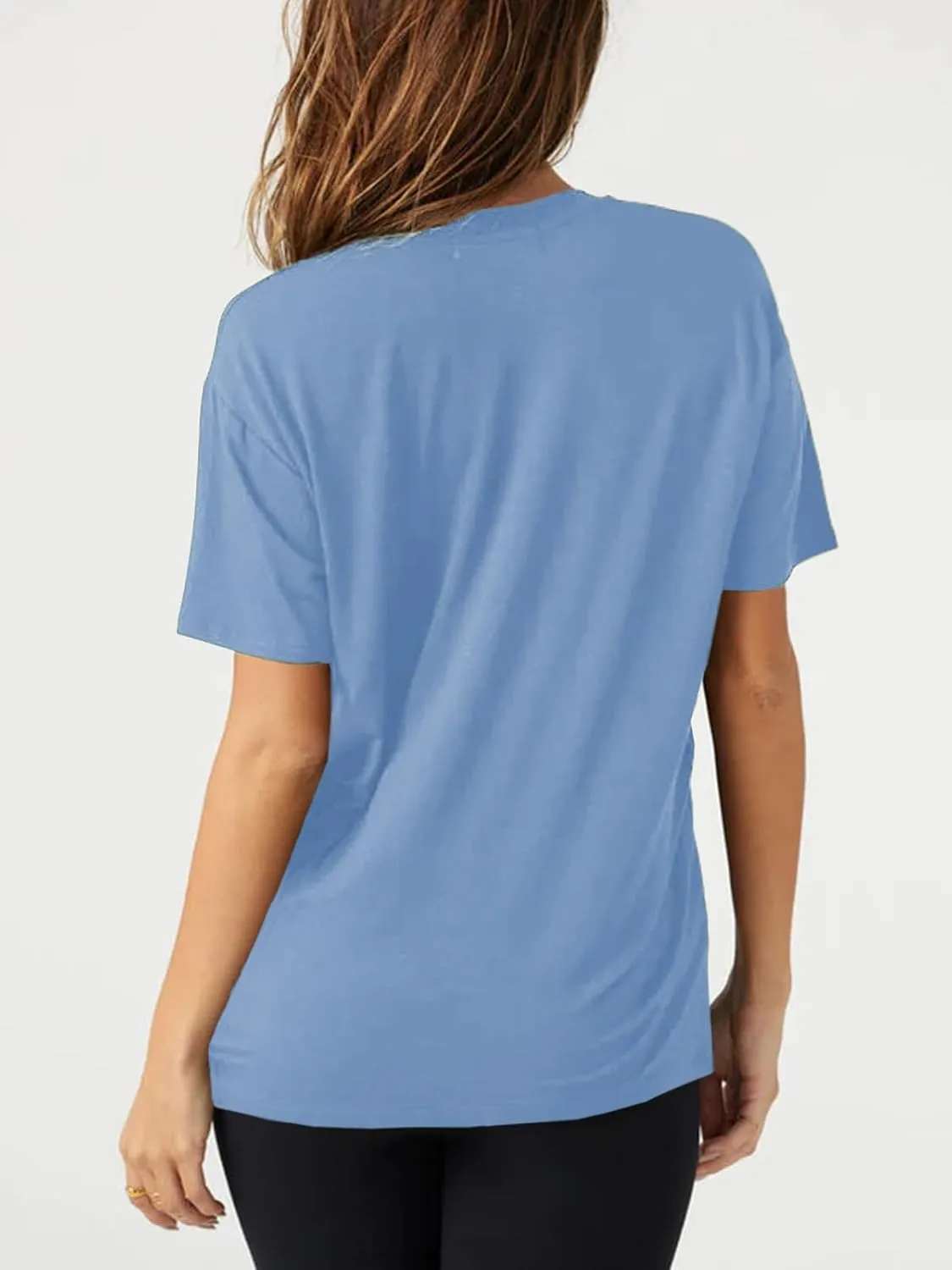 UNCLECAT Womens Deep V-Neck T Shirts Sexy Short Sleeve Tops Summer Oversized Tee