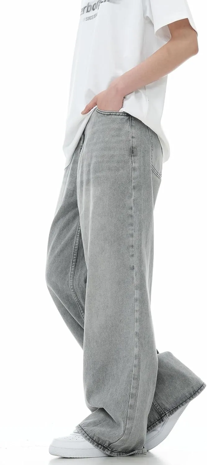 Unisex Y2K Baggy Jeans Hip Hop Skater Jeans Vintage Dance Skateboard Pants Loose Fit Denim Jeans