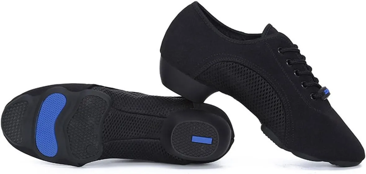 VEACAM Women Latin Dance Shoes, Breathable Jazz Tango Sneaker Beginner Practice Shoes for Female Low Heel Ballroom