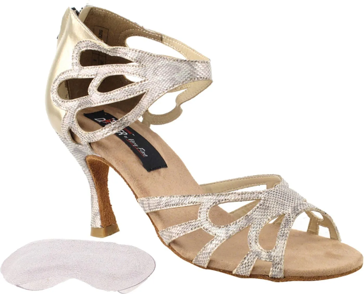 Very Fine Women's Salsa Ballroom Tango Latin Dance Shoes CD3027 with Back of Heel Cushions 3"