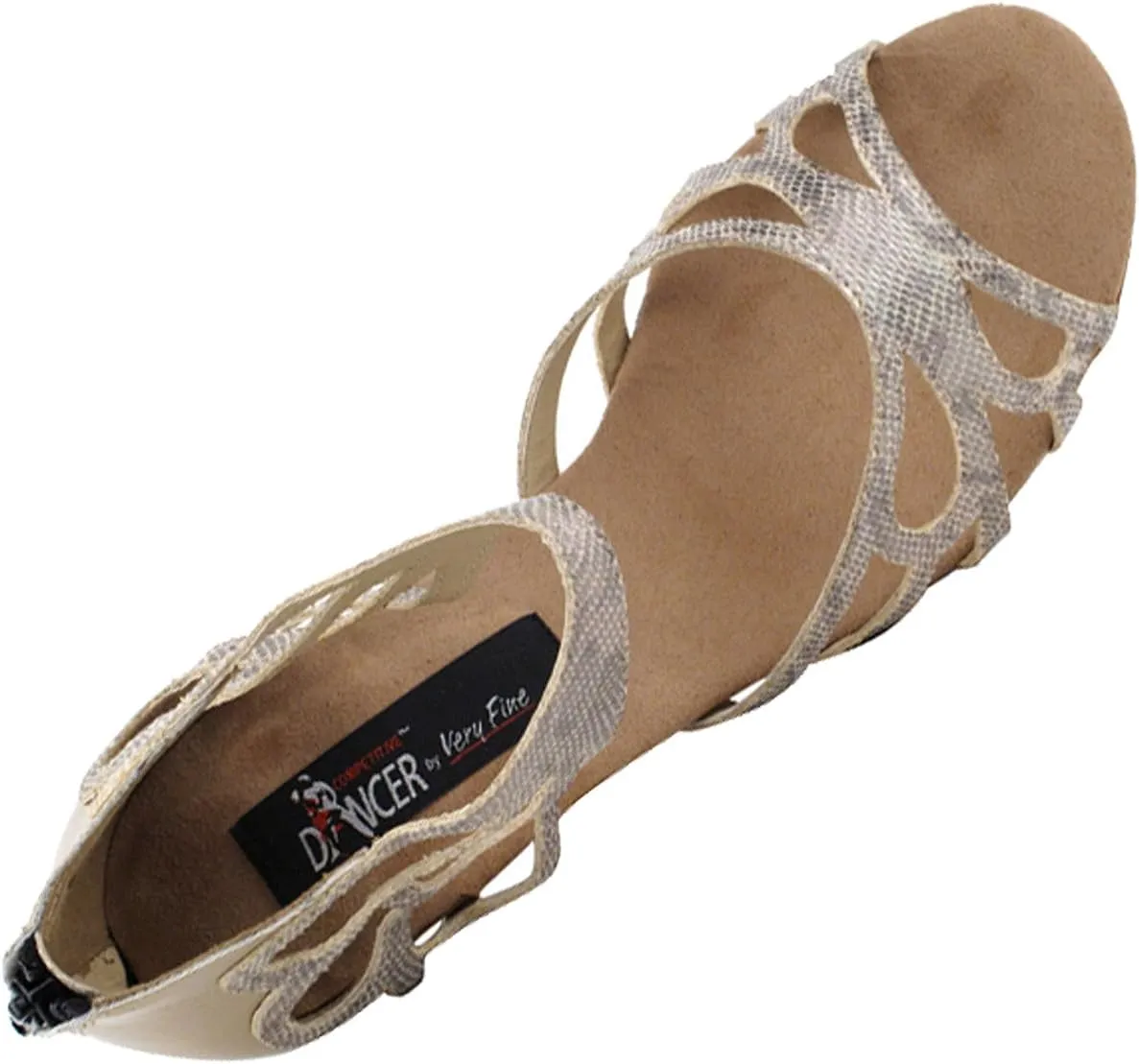 Very Fine Women's Salsa Ballroom Tango Latin Dance Shoes CD3027 with Back of Heel Cushions 3"