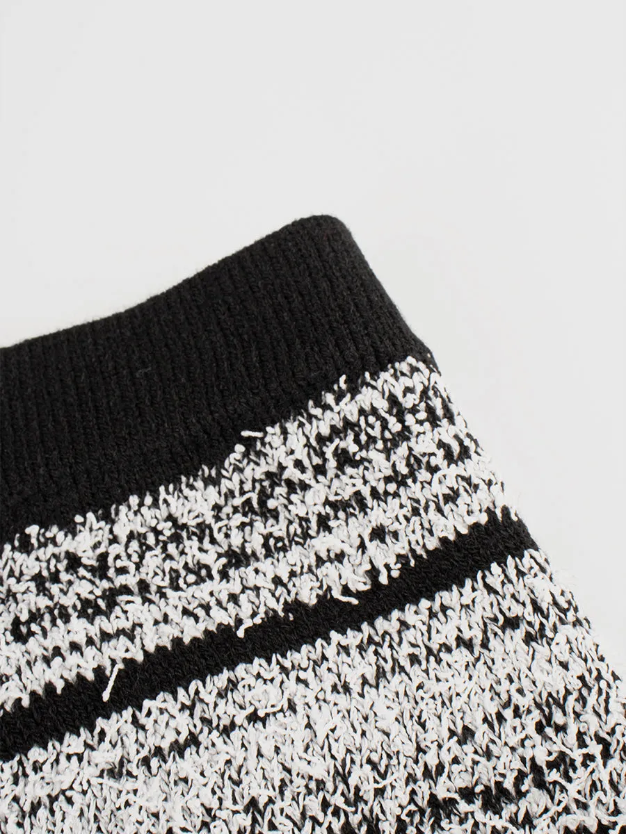 Vintage Wool Striped Slim Skirt