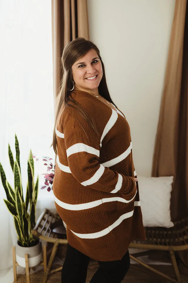 Wide Stripe Cardi