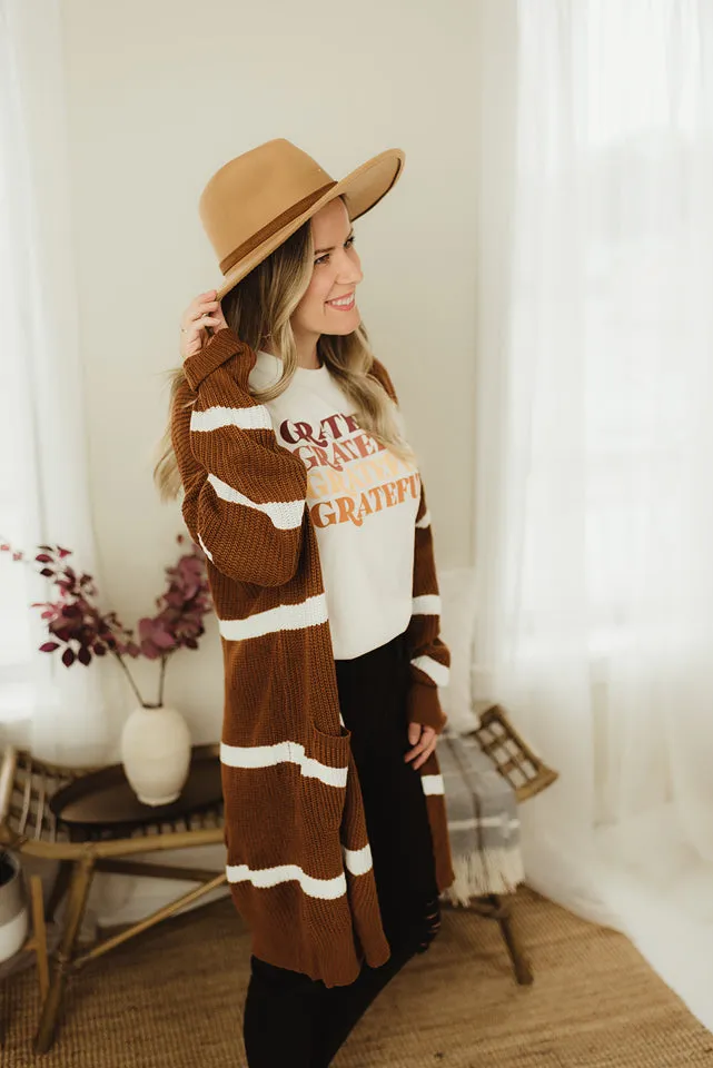 Wide Stripe Cardi