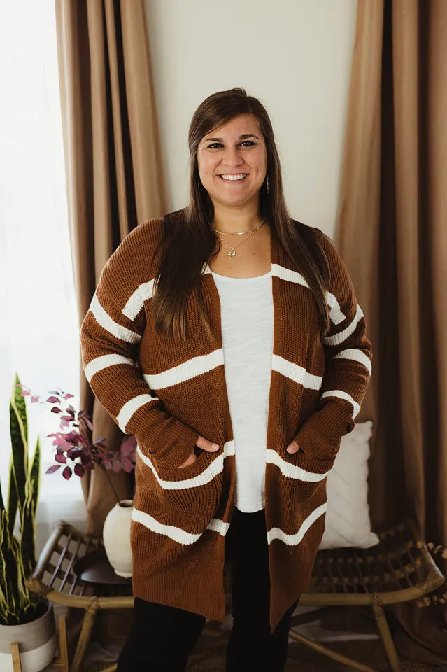 Wide Stripe Cardi