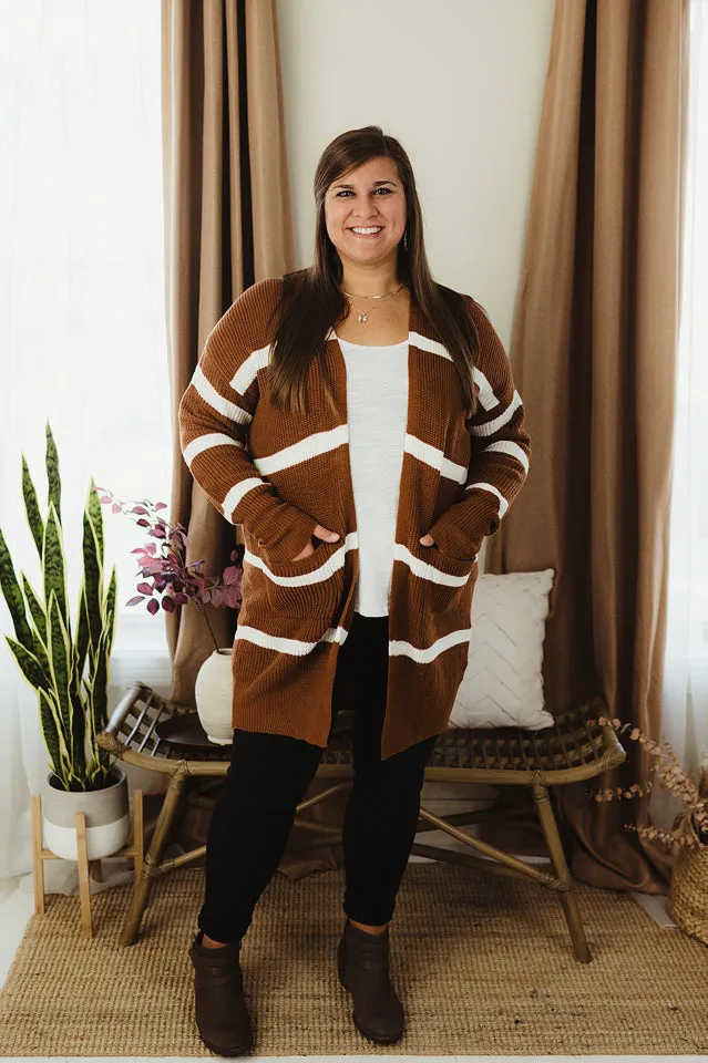 Wide Stripe Cardi
