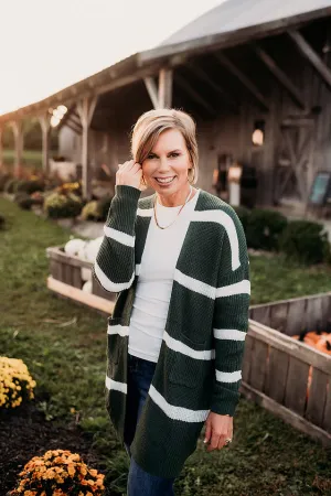 Wide Stripe Cardi