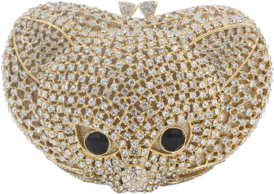 Women Clutch-Purse Chain Rhinestone Wedding Evening-Bag Luxury Handbag Mice