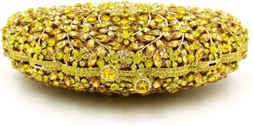 Women Crystal Evening-Bag Chain Elegant Wedding Clutch-Purse Party Handbag Flamingo