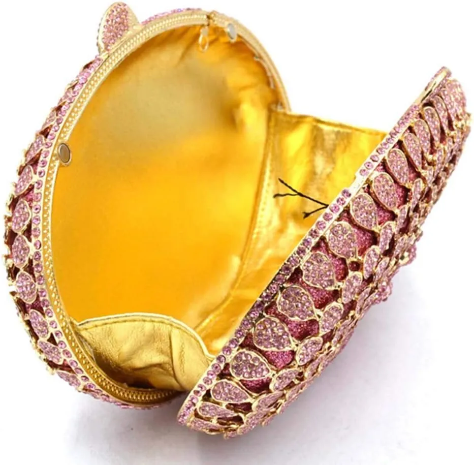 Women Evening-Bag Chain Rhinestone Wedding Clutch-Purse Luxury Handbag Birds