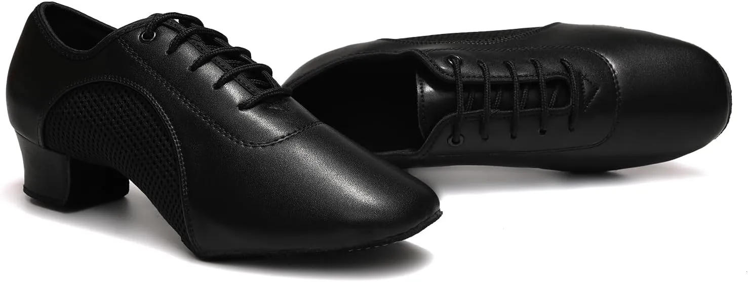 Women Latin Dance Shoes Lace-up Ballroom Modern Salsa Practice Teaching Rhythm Professional Performance Dance Shoes, Model LHD-2801
