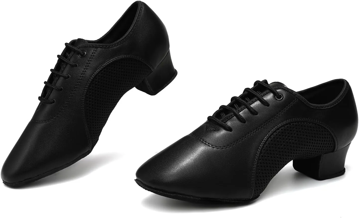 Women Latin Dance Shoes Lace-up Ballroom Modern Salsa Practice Teaching Rhythm Professional Performance Dance Shoes, Model LHD-2801