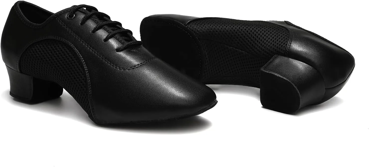 Women Latin Dance Shoes Lace-up Ballroom Modern Salsa Practice Teaching Rhythm Professional Performance Dance Shoes, Model LHD-2801