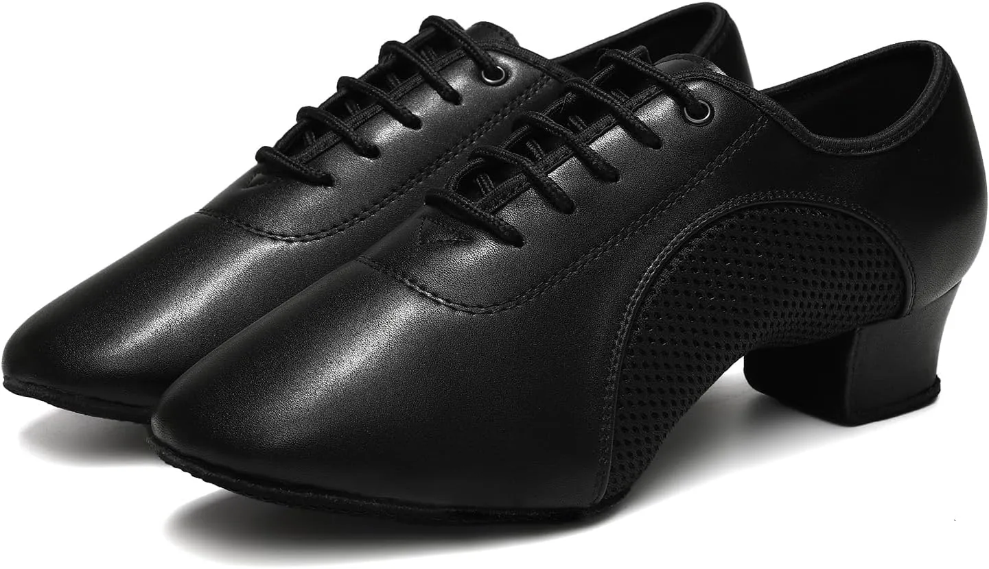 Women Latin Dance Shoes Lace-up Ballroom Modern Salsa Practice Teaching Rhythm Professional Performance Dance Shoes, Model LHD-2801