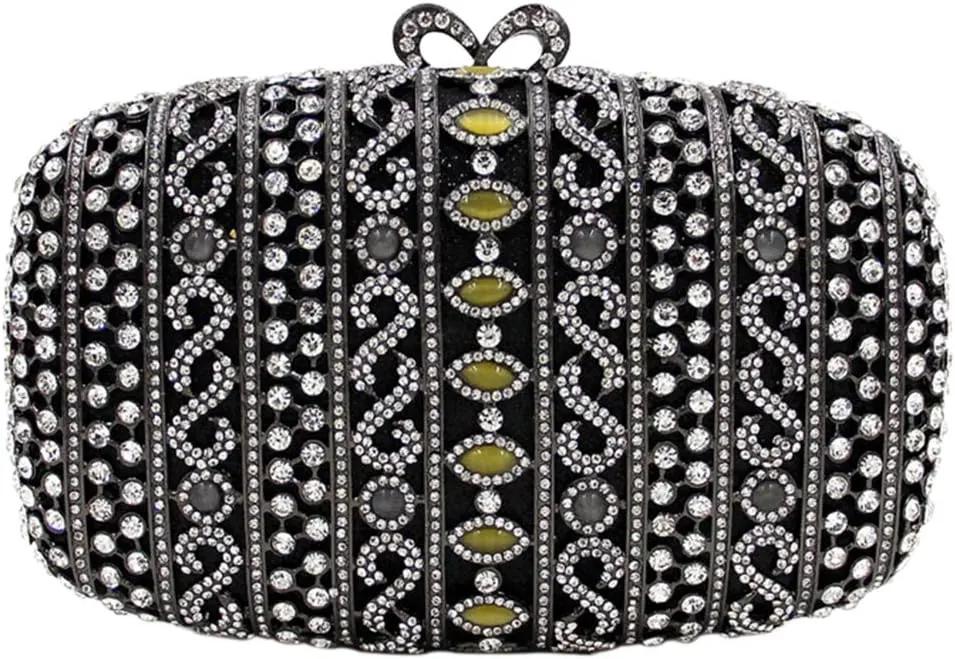 Women Party Evening-Bag Elegant Crystal Clutch-Purse Chain Diamond Handbag Wedding
