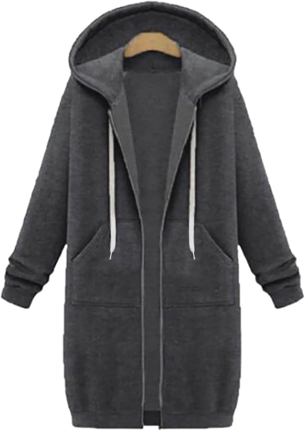 Women Zip Up Hoodie Jackets 2024 Hoood Long Sweatshirts Trendy Comfort Hoodies Cute Teen Girls Y2K Fall Clothes