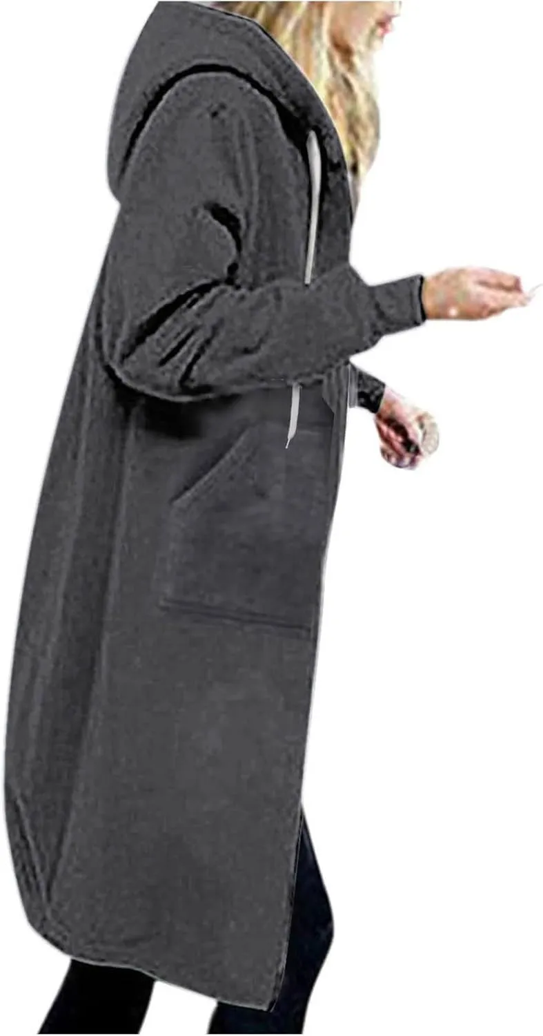 Women Zip Up Hoodie Jackets 2024 Hoood Long Sweatshirts Trendy Comfort Hoodies Cute Teen Girls Y2K Fall Clothes