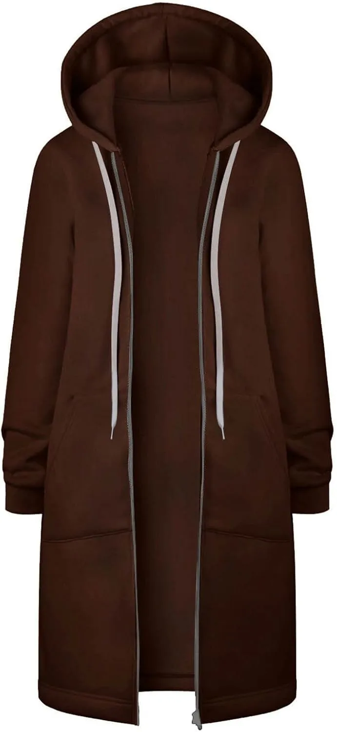 Women Zip Up Hoodie Jackets 2024 Hoood Long Sweatshirts Trendy Comfort Hoodies Cute Teen Girls Y2K Fall Clothes
