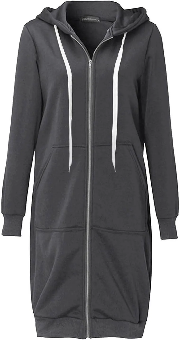 Women Zip Up Hoodie Jackets 2024 Hoood Long Sweatshirts Trendy Comfort Hoodies Cute Teen Girls Y2K Fall Clothes