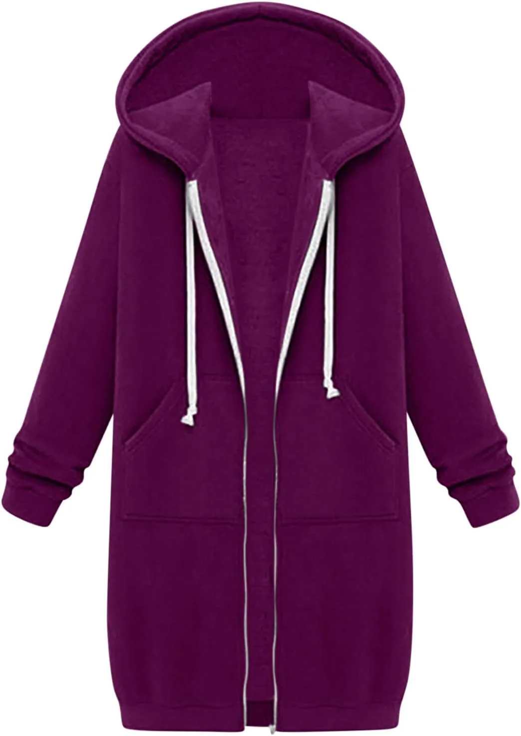 Women Zip Up Hoodie Jackets 2024 Hoood Long Sweatshirts Trendy Comfort Hoodies Cute Teen Girls Y2K Fall Clothes