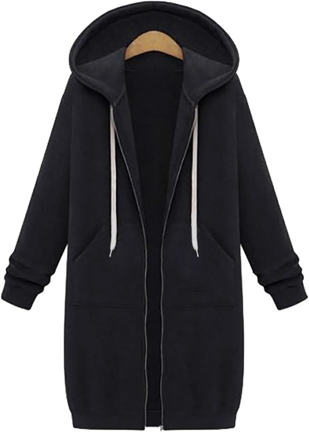 Women Zip Up Hoodie Jackets 2024 Hoood Long Sweatshirts Trendy Comfort Hoodies Cute Teen Girls Y2K Fall Clothes