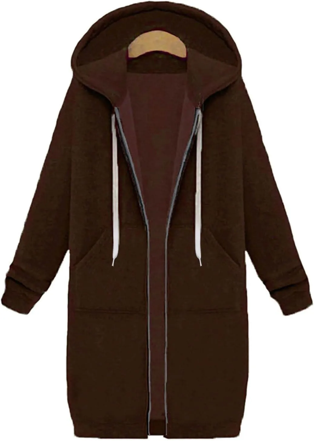 Women Zip Up Hoodie Jackets 2024 Hoood Long Sweatshirts Trendy Comfort Hoodies Cute Teen Girls Y2K Fall Clothes