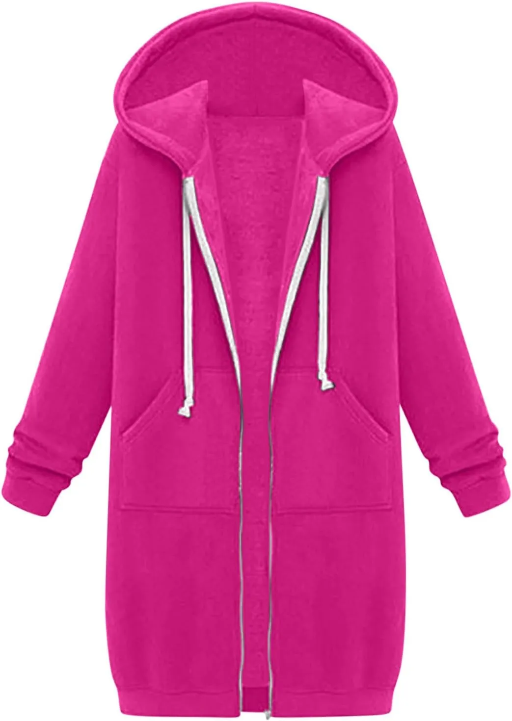 Women Zip Up Hoodie Jackets 2024 Hoood Long Sweatshirts Trendy Comfort Hoodies Cute Teen Girls Y2K Fall Clothes
