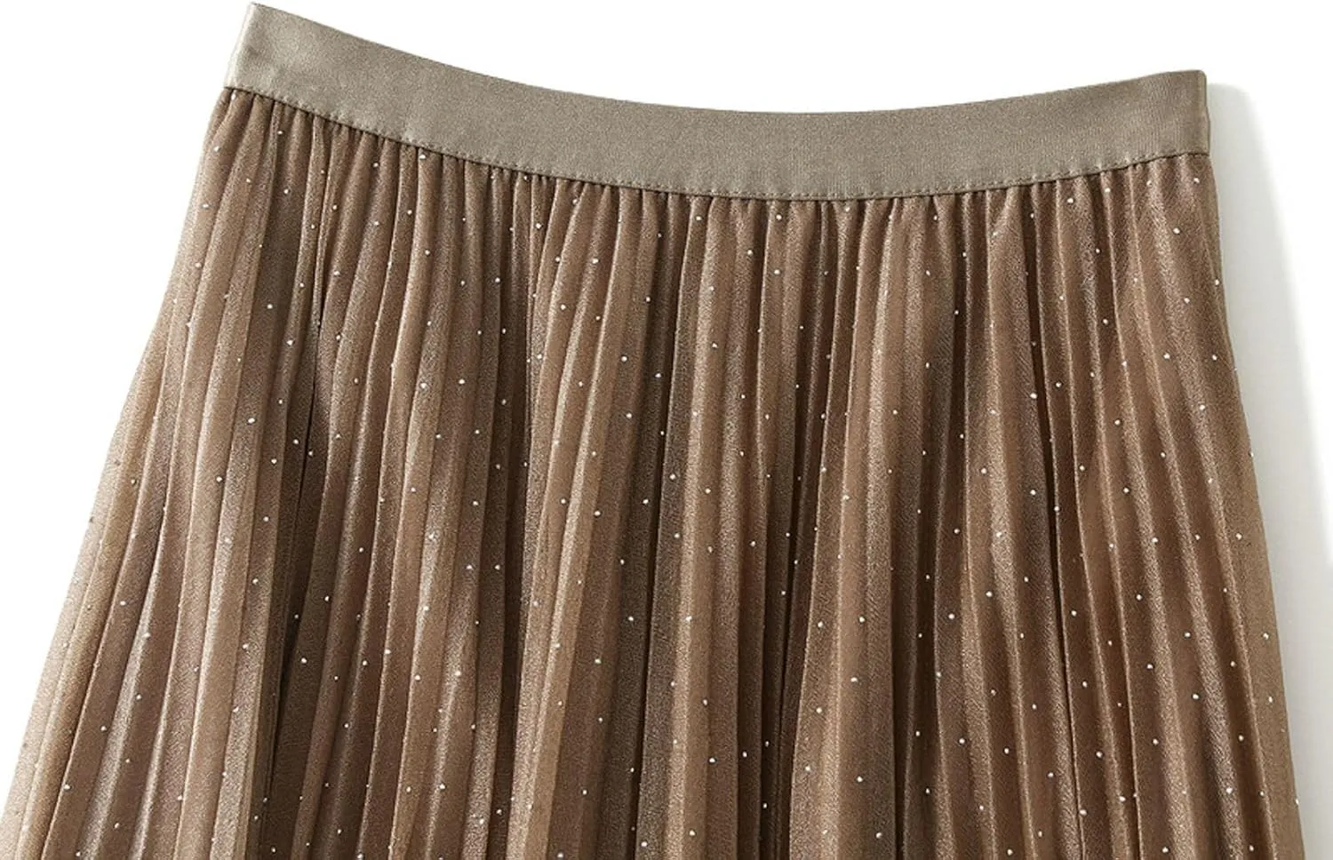 Women's A-Line Pleated Tulle Skirt Elegant Midi Tulle Skirt Casual Dressy Swing Flowy Skirts 2025 Summer Clothes