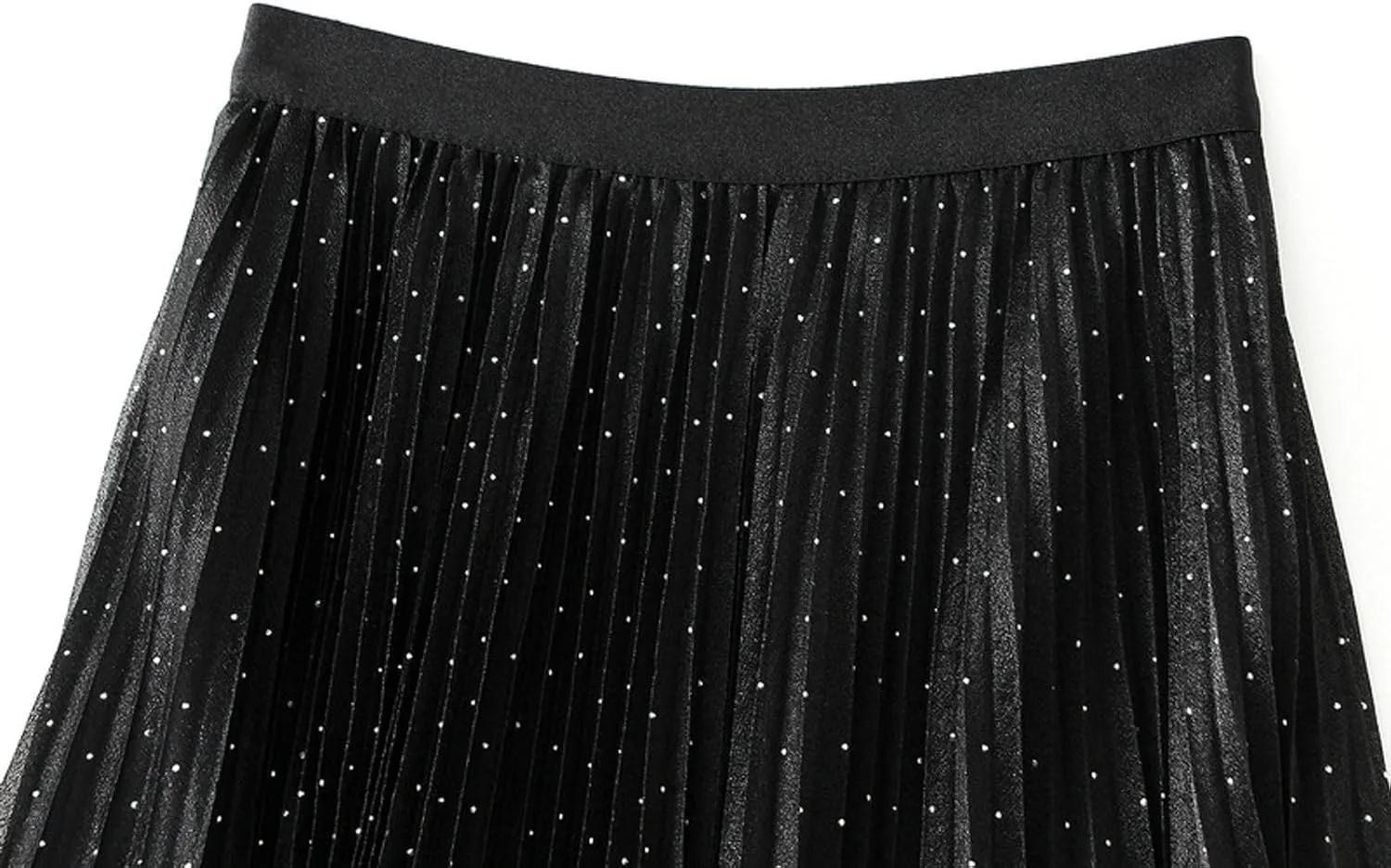Women's A-Line Pleated Tulle Skirt Elegant Midi Tulle Skirt Casual Dressy Swing Flowy Skirts 2025 Summer Clothes