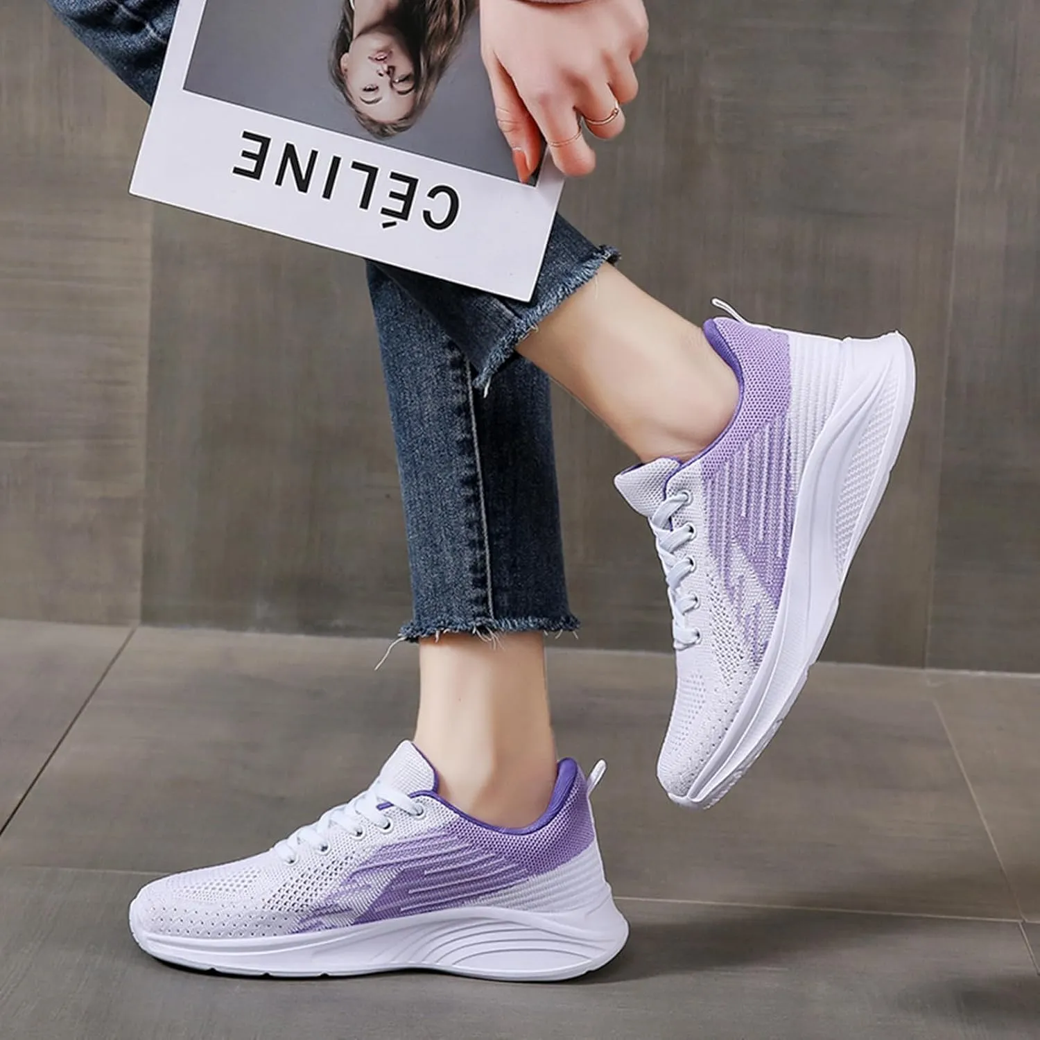 Women's Breathable Running Shoes Lightweight Casual Athletic Walking Shoes Tennis Work Shoes for Women Sneakers